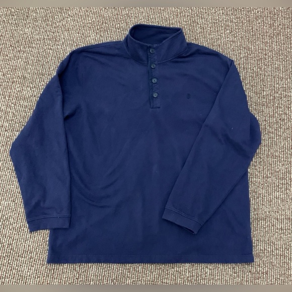 Men's XL Navy Blue Izod Saltwater Relaxed Classics Shirt - Picture 2 of 10